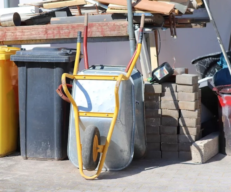 image of builders cleaning